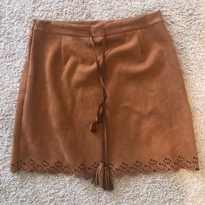 High waisted Suede Skirt Size Large